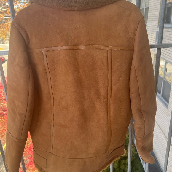 IRO SHEARLING LINED LEATHER/ SUEDE Women JACKET - Picture 4 of 11